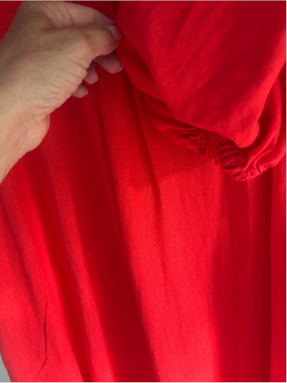 Cynthia Rowley Orange V-Neck Puff Sleeve Tunic Dress - Picture 3 of 4